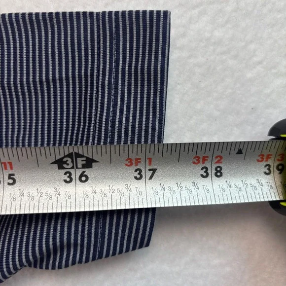 Under Armour Mens 2XL HeatGear 1/4 Zip Pullover Navy Blue Striped Performance - Picture 8 of 15